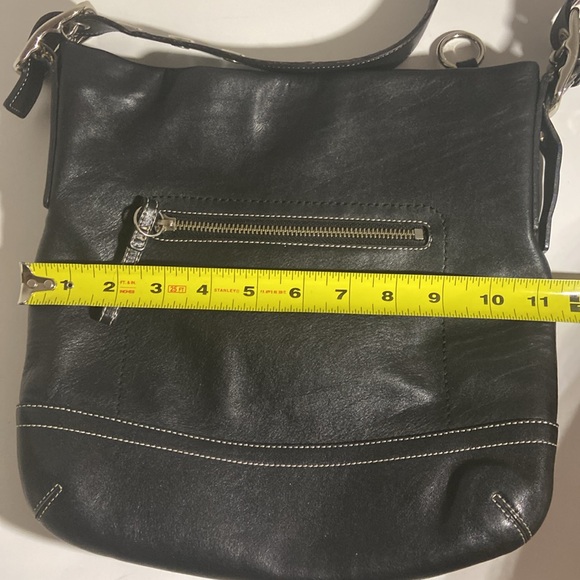 Authentic COACH  #1415 Black Natural Cowhide Leather Shoulder Bag - Circa 2004 - Picture 8 of 9